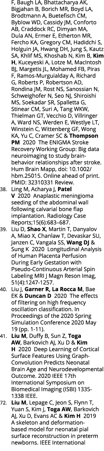 F, Baugh LA, Bhattacharya AK, Bigjahan B, Borich MR, Boyd LA, Brodtmann A, Buetefisch CM, Byblow WD, Cassidy JM, Conf   