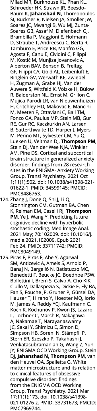 Milad MR, Burkhouse KL, Phan KL, Schroeder HK, Strawn JR, Beesdo-Baum K, Jahanshad N, Thomopoulos SI, Buckner R, Niel   