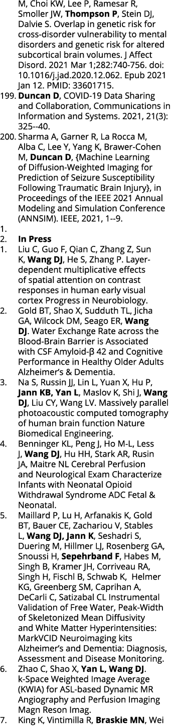 M, Choi KW, Lee P, Ramesar R, Smoller JW, Thompson P, Stein DJ, Dalvie S  Overlap in genetic risk for cross-disorder    