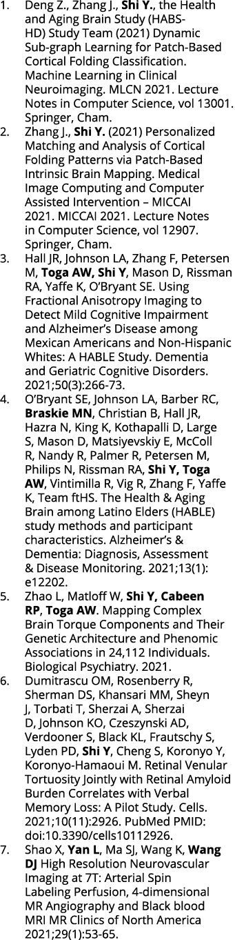 1  Deng Z , Zhang J , Shi Y , the Health and Aging Brain Study (HABS-HD) Study Team (2021) Dynamic Sub-graph Learning   