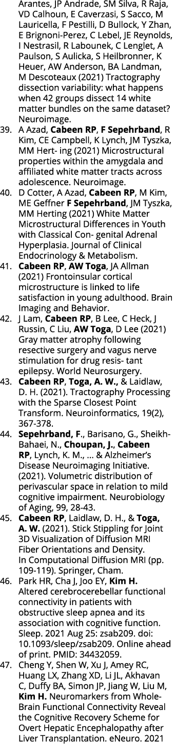 Arantes, JP Andrade, SM Silva, R Raja, VD Calhoun, E Caverzasi, S Sacco, M Lauricella, F Pestilli, D Bullock, Y Zhan,   