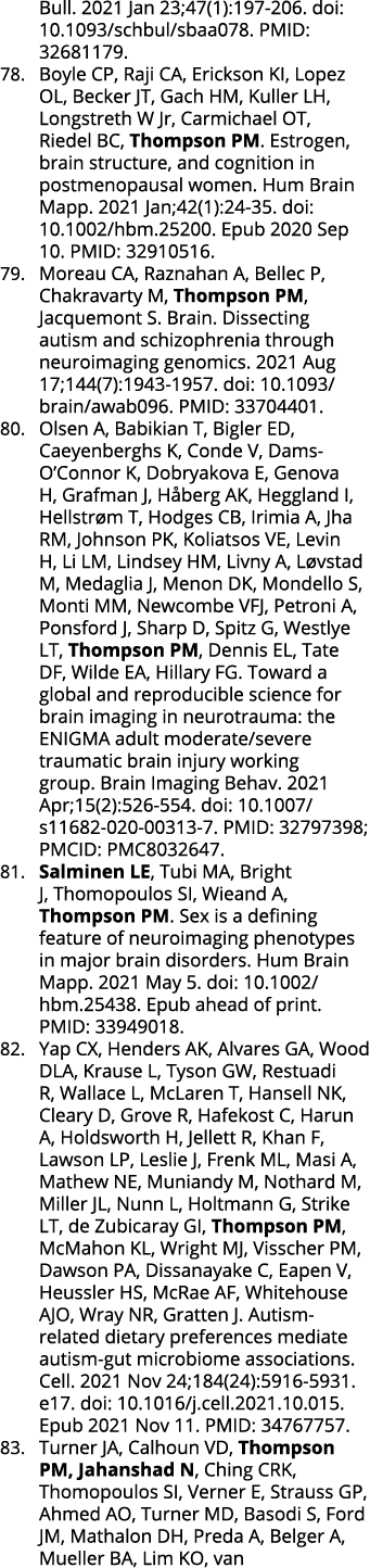 Bull  2021 Jan 23;47(1):197-206  doi: 10 1093 schbul sbaa078  PMID: 32681179  78  Boyle CP, Raji CA, Erickson KI, Lop   