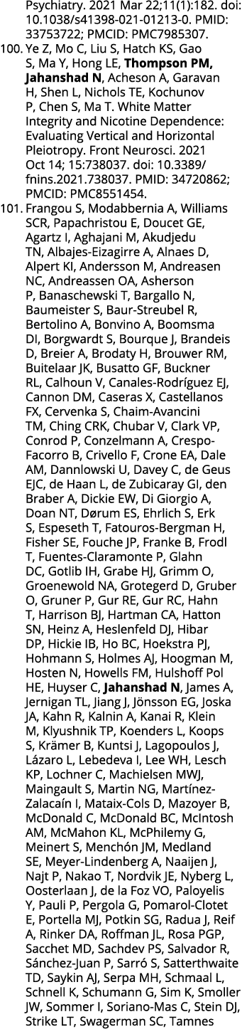 Psychiatry  2021 Mar 22;11(1):182  doi: 10 1038 s41398-021-01213-0  PMID: 33753722; PMCID: PMC7985307  100  Ye Z, Mo    