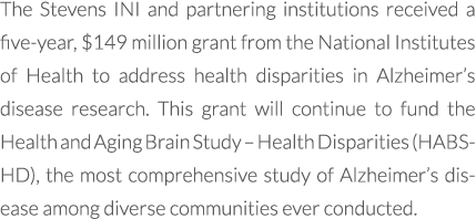 The Stevens INI and partnering institutions received a five year, $149 million grant from the National Institutes of ...