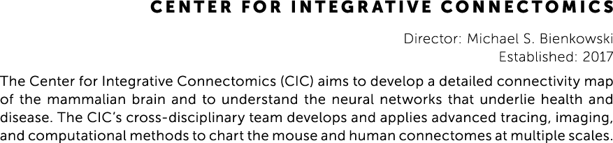 Center for Integrative Connectomics Director: Michael S. Bienkowski Established: 2017 The Center for Integrative Conn...